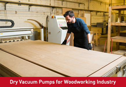 Pompe per vuoto a secco per l'industria della lavorazione del legno 